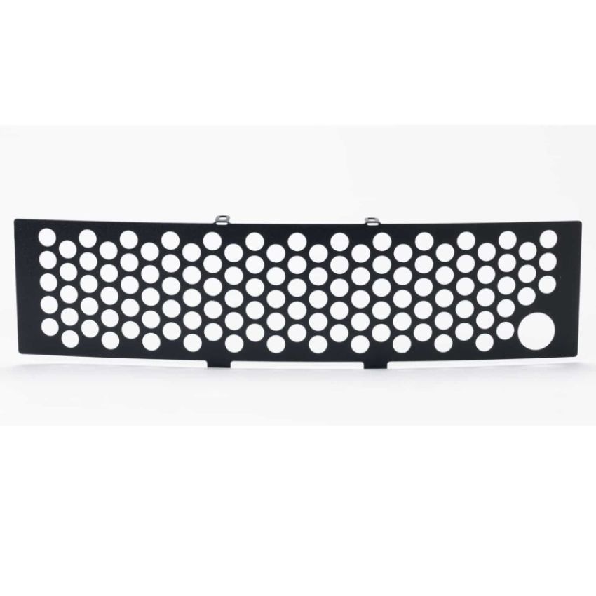 Putco 88182FP 11-14 Ford F-150 - EcoBoost Bumper Grille Inserts - Black SS Punch w/ Heater Plug Opening
