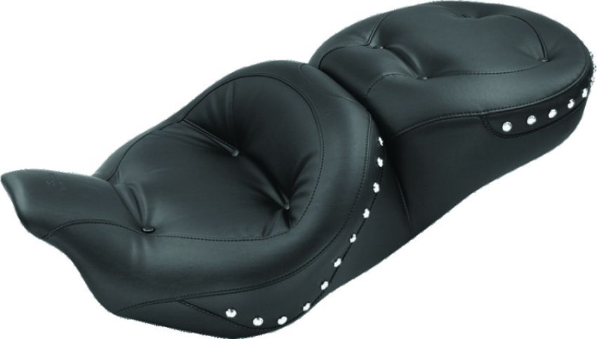 Mustang Motorcycle 76037 Mustang 08-21 Harley Electra Glide,Rd Glide,Rd King,Street Glide Std Tour 1PC Seat w/Studs - Black