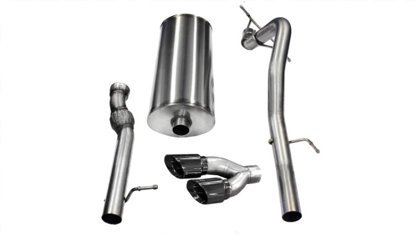 CORSA Performance 14882BLK Corsa 2011-2014 GMC Yukon 6.2L V8 3in Cat-Back Single Side w Twin 4in Black Pro-Series Tips