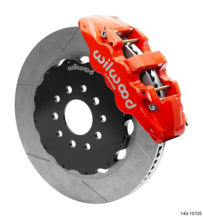 Wilwood 140-15705-R AERO6 Front Big Brake Kit 14.00in Rotor Red - 97-13 Chevrolet Corvette C5/C6/Z06