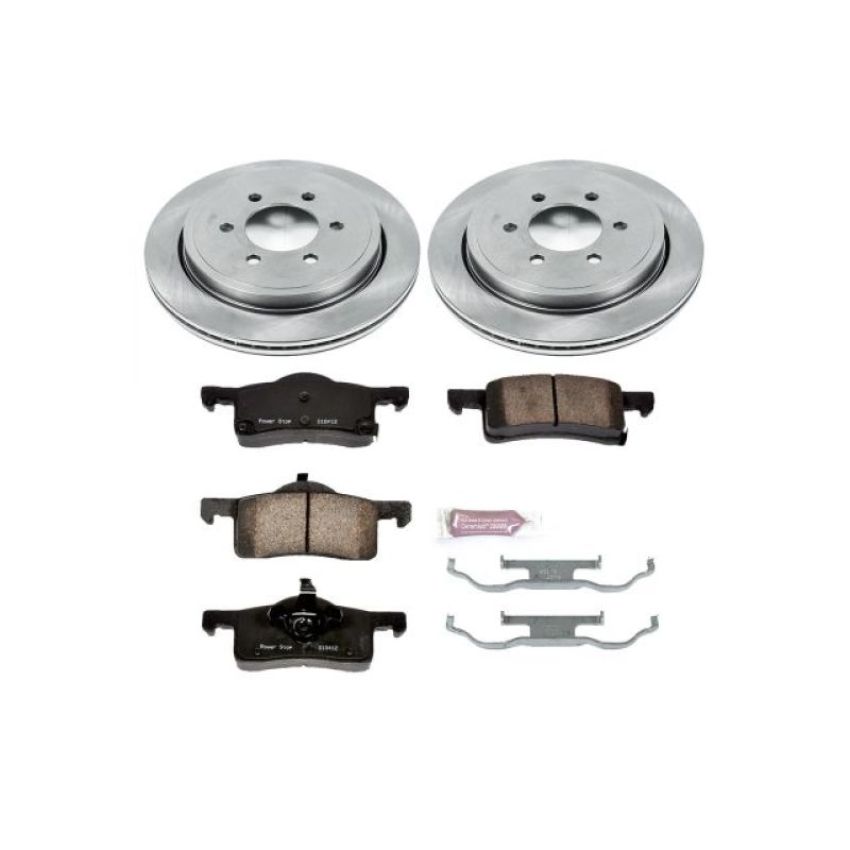 PowerStop KOE1935 OE Stock Replacement Low-Dust Ceramic Brake Pad and Rotor Kit