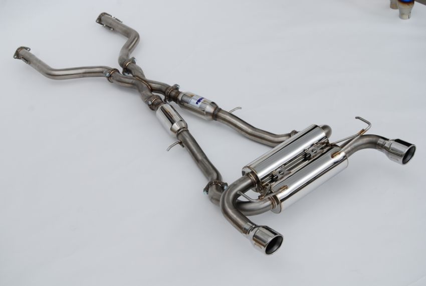 Invidia HS22N4Z7GM1RSL 2022+ Nissan Z 70mm Gemini Cat Back Exhaust - Rolled SS Tips