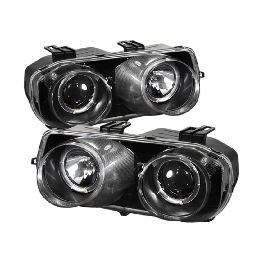 SPYDER 5008671 Projector Headlights - LED Halo - Black