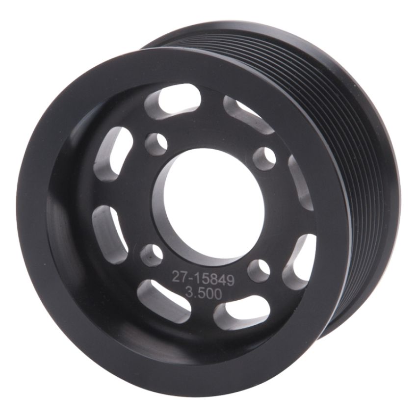 Edelbrock 15849 Pulley Supercharger Enforcer 10 Rib 3 5In Black