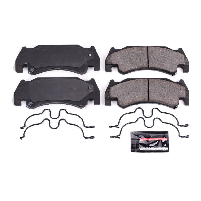 PowerStop Z23-1085 PowerStop - Z23 Daily Driver Carbon-Fiber Ceramic Brake Pads with Hardware Kit