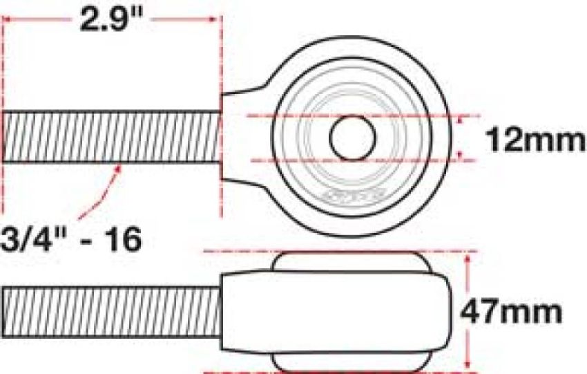 SPECIALTY PRODUCTS COMPANY 15768 XAXIS ROD END BALL JOINT