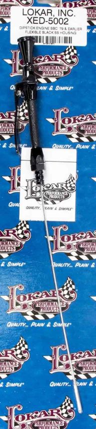 LOKAR LOKXED-5002 Flexible Engine Dipstick Black Pre -79 GM SBC