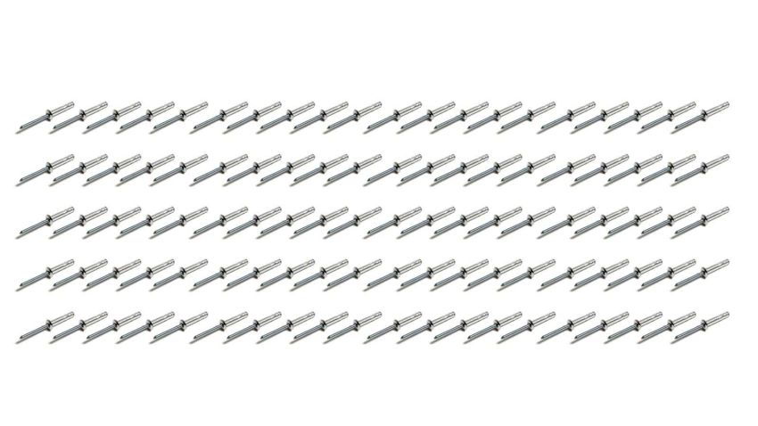 FIVESTAR FIV816A-100S Small Head Rivet Silver 100pc 3/16in Long Shank