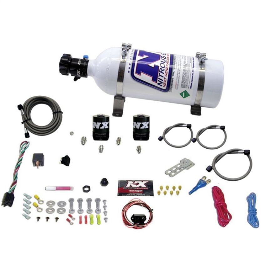 Nitrous Express 20919-05 UNIVERSAL FLY BY WIRE SINGLE NOZZLE SYSTEM, 5LB BOTTLE INCLUDES TPS SWITCH