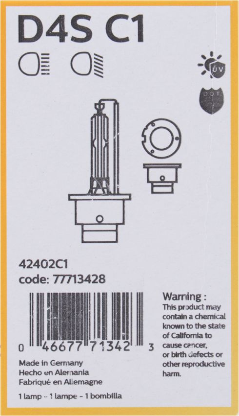 Philips D4SC1 Philips Xenon HID lamp D4S