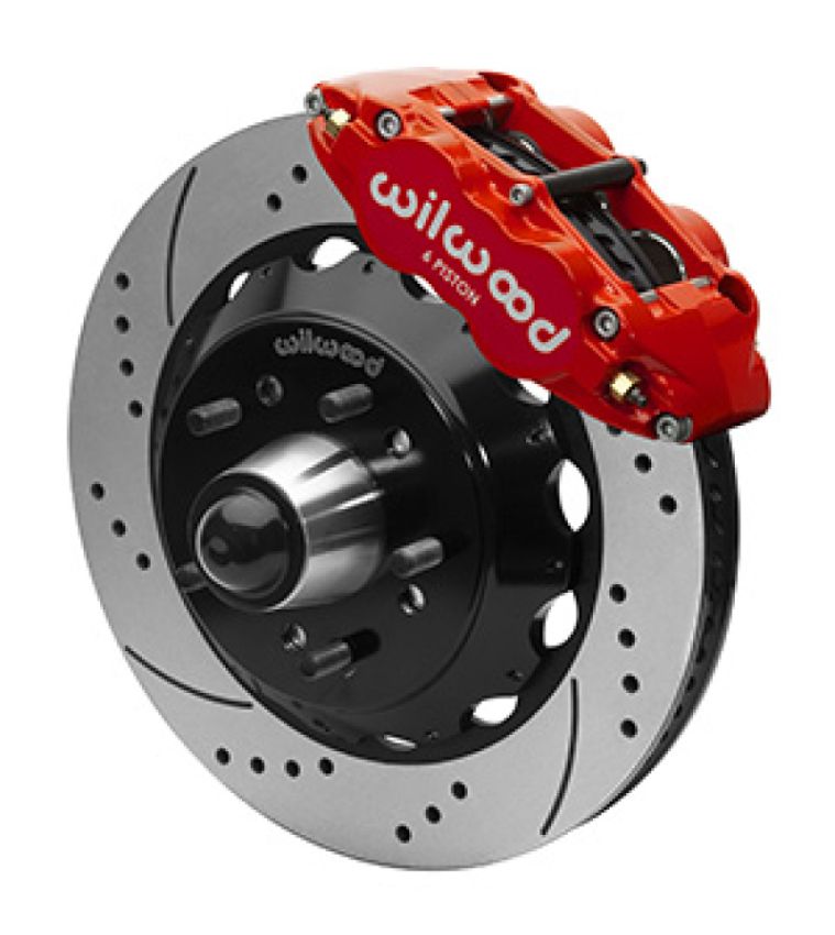 Wilwood 140-15950-DR Narrow Superlight 6R Front Truck Kit 14.00in Red 88-98 GMC Truck C1500/C2500