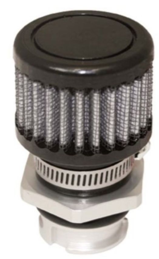 Moroso 68846 GM LS Valve Cover Breather Kit - OEM - Single Tab Oil Fill Hole - Black Finish