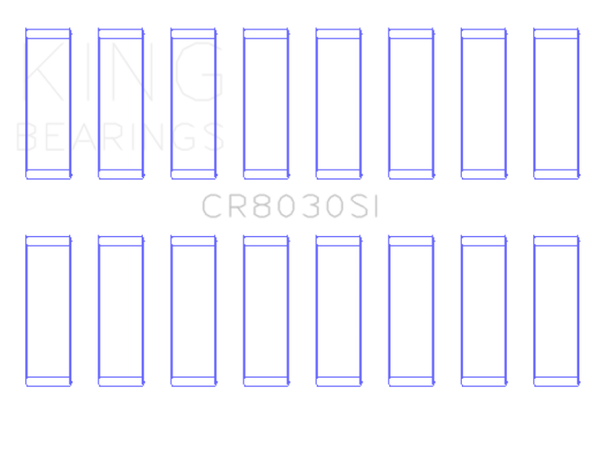 King Engine Bearings CR8030SI0.75 Chrysler Jeep V8 287 4.7L (Size +0.75mm) Connecting Rod Bearing Set