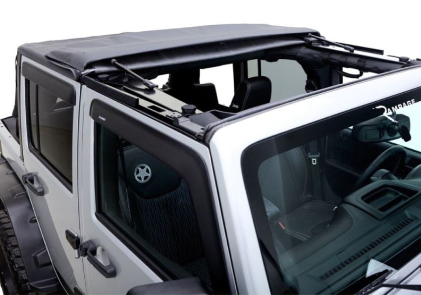 Rampage 139935 2007-2018 Jeep Wrangler(JK) Trailview Fastback - Black Diamond (2 Door)