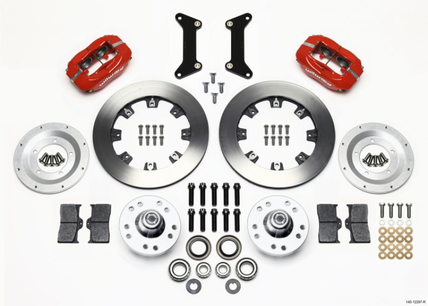 Wilwood 140-12297-R Forged Dynalite Front Kit 12.19in Red 79-87 GM G Body