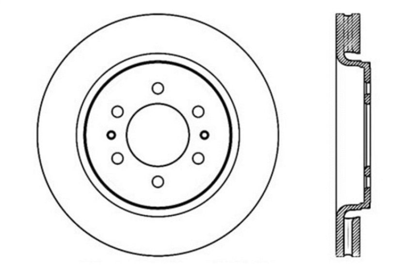 Stoptech 128.65119R Drilled Sport Brake Rotor