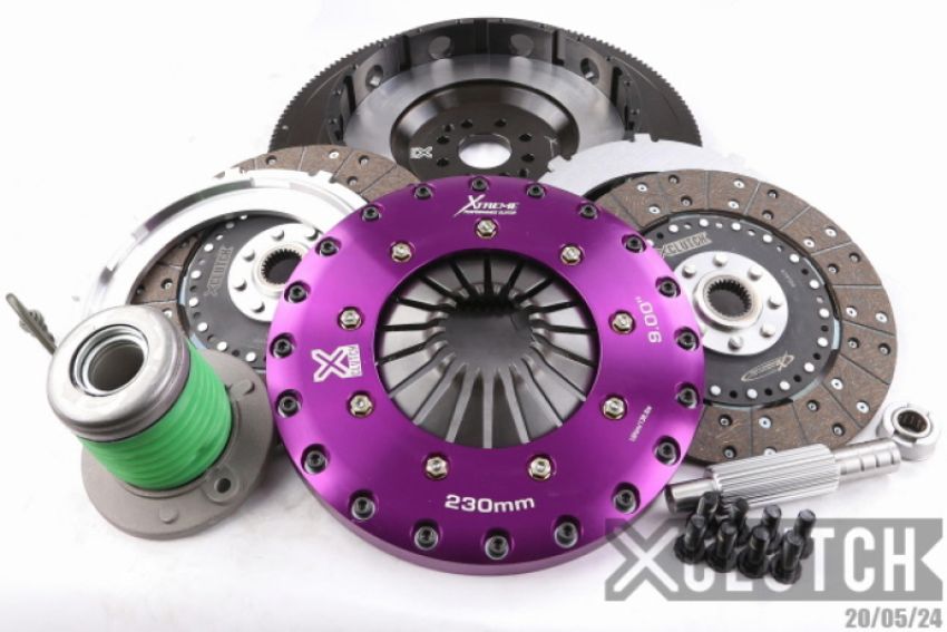 XCLUTCH XKFD23681-2G 07-12 Ford Mustang Shelby GT500 5.4L 9in Twin Solid Organic Clutch Kit