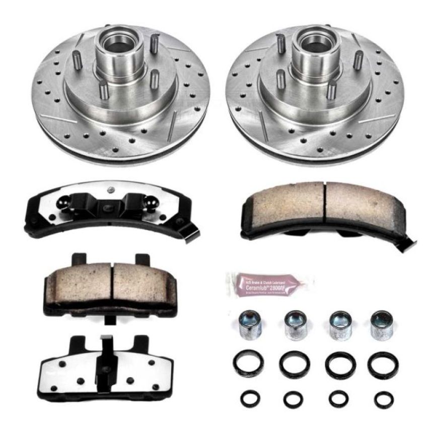 PowerStop K1985-36 Z36 Truck and SUV Carbon-Fiber Ceramic Brake Pad and Drilled & Slotted Rotor Kit