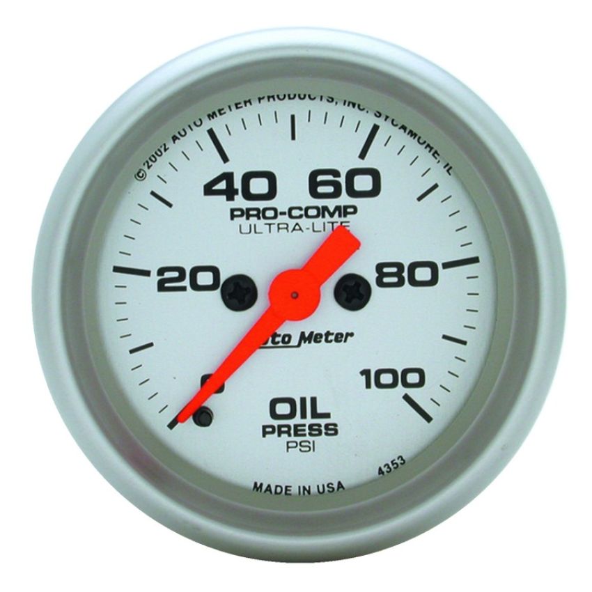 AutoMeter 4353 GAUGE, OIL PRESSURE, 2 1/16