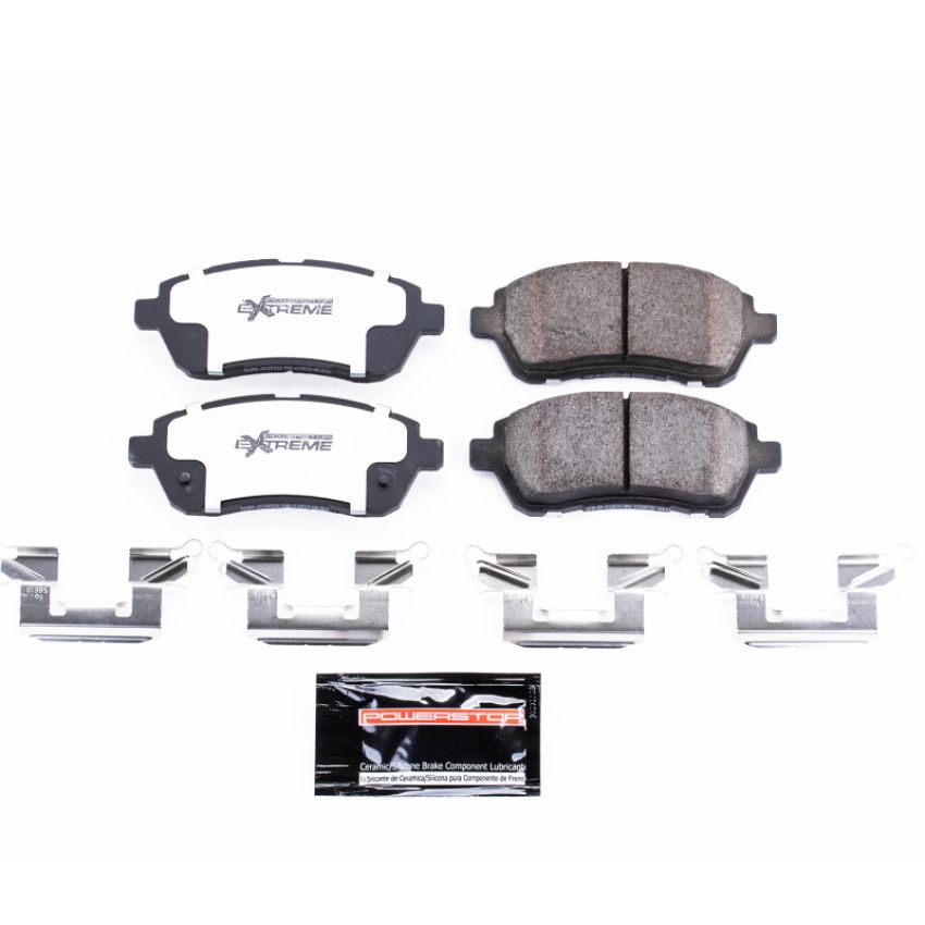 PowerStop Z26-1454 PowerStop - Z26 Performance Carbon-Fiber Ceramic Brake Pads with Hardware Kit