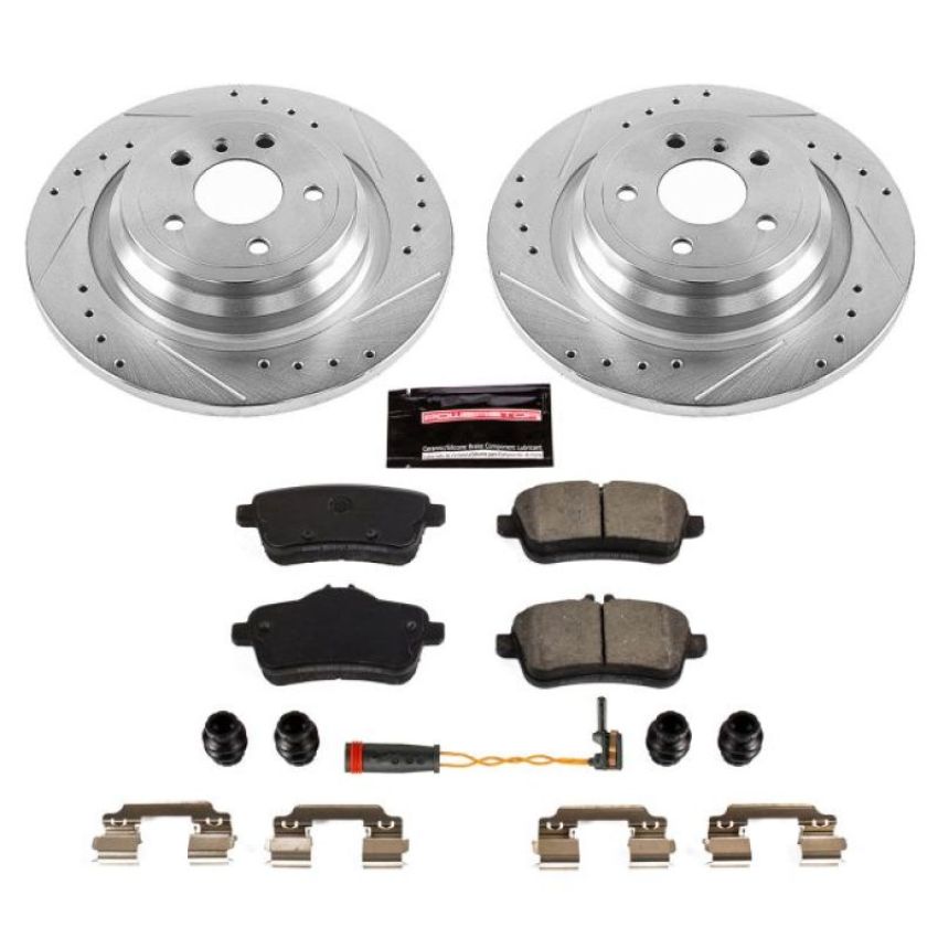 PowerStop K7440 Z23 Daily Driver Carbon-Fiber Ceramic Brake Pad and Drilled & Slotted Rotor Kit