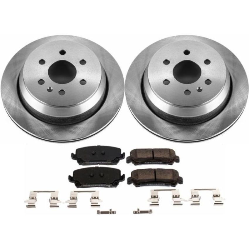 PowerStop KOE7127 OE Stock Replacement Low-Dust Ceramic Brake Pad and Rotor Kit