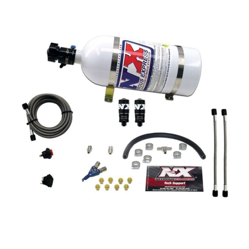 Nitrous Express 20001-10 HITMAN EFI SINGLE NOZZLE PIRANHA SYSTEM (35-50-75HP ) WITH 10LB BOTTLE