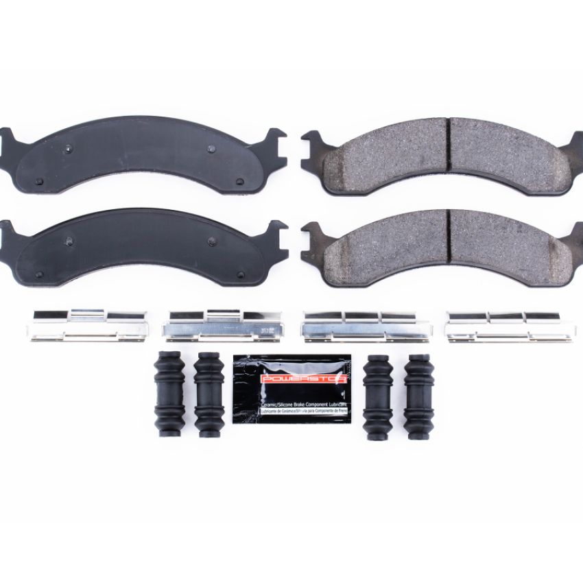 PowerStop Z23-821 PowerStop - Z23 Daily Driver Carbon-Fiber Ceramic Brake Pads with Hardware Kit