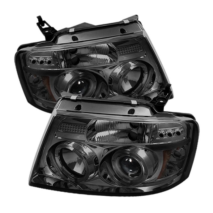 SPYDER 5010223 Projector Headlights - Version 2 - LED Halo - Smoke
