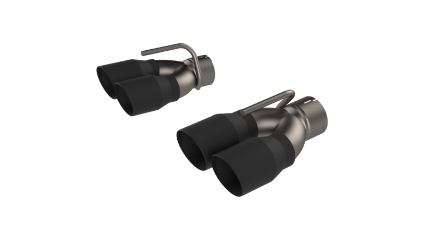 QTP 430115TB 2015-2023 Dodge Challenger 6.2/6.4L  Black Quad Tip Adapter