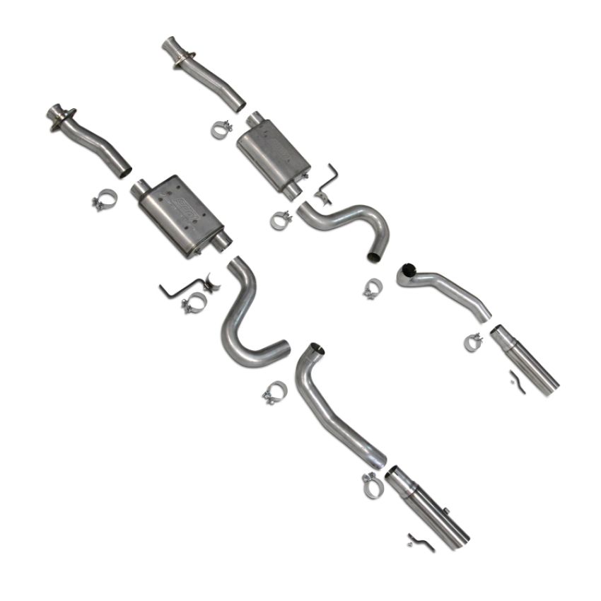 BBK 3001 86-04 Mustang Cat Back Kit Varitune Mufflers Stainless Steel Tips