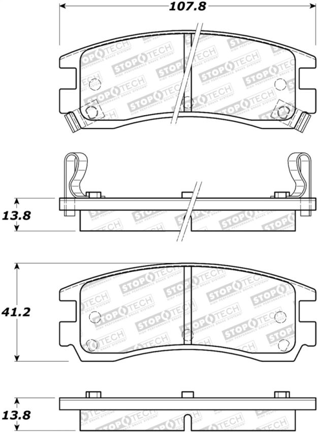 Stoptech 308.07140 Street Brake Pads