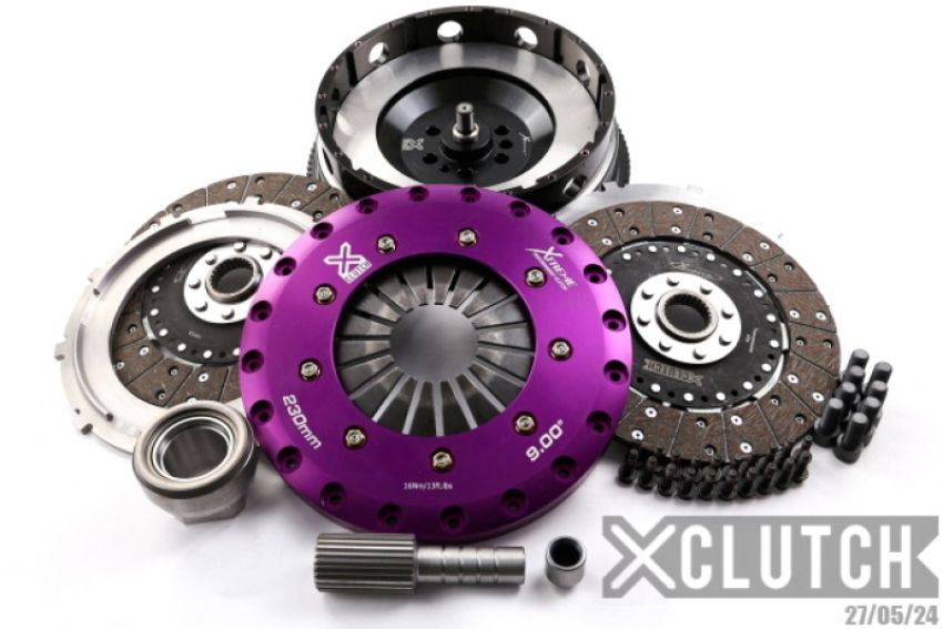 XCLUTCH XKBM23594-2G 11-13 BMW 335is Base 3.0L 9in Twin Solid Organic Clutch Kit (6 Bolt/PB in Input Shaft)