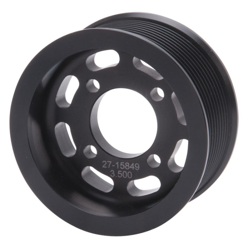 Edelbrock 15849 Pulley Supercharger Enforcer 10 Rib 3 5In Black