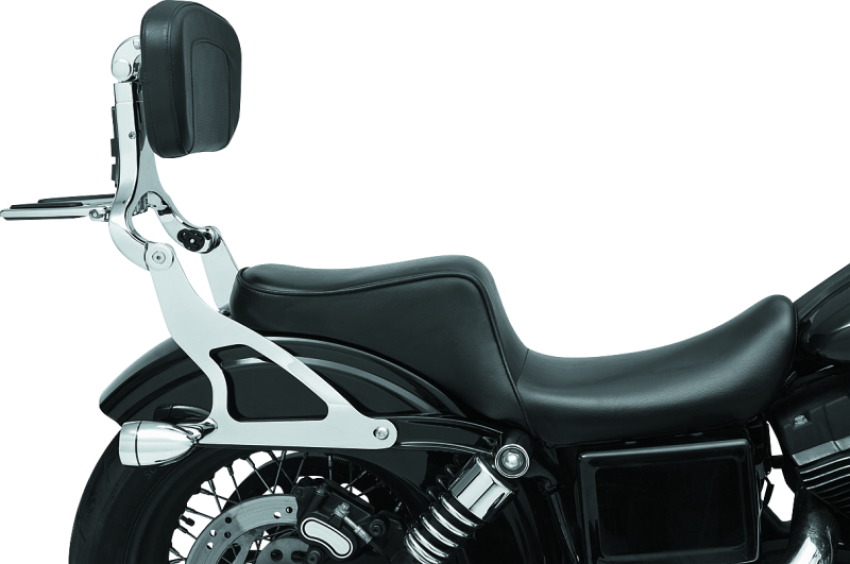 Kuryakyn 7095 Fixed Mounts Multi-Purpose Driver & Passenger Backrest 06-17 Dyna Models Chrome