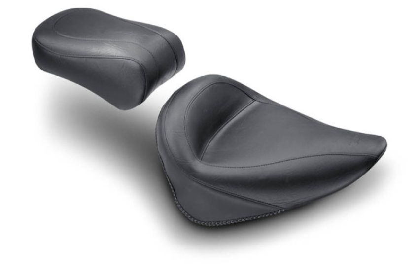 Mustang Motorcycle 76177 Mustang 00-15 Harley Softail Standard Rear Tire Standard Touring Solo Seat - Black