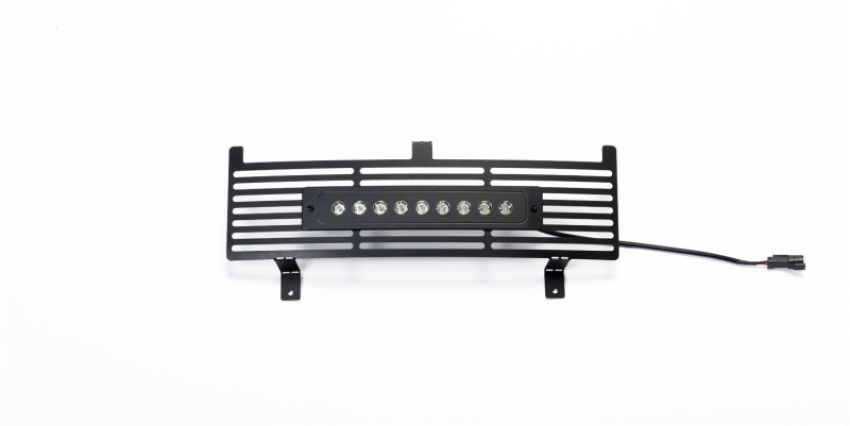 Putco 87195L 15-19 Chevy Silv HD SS Black Bar Design Bumper Grille Insert w/ Curved Flush 10in Light Bar