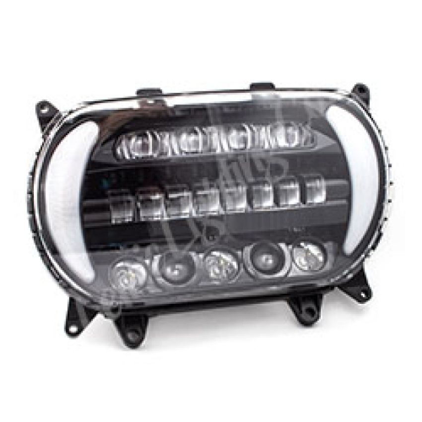 Letric Lighting LLC-5LRA-TS 2015+ Early Road Glide LED Black/Chrome Headlight with Turn Signals