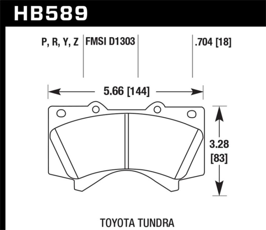 Hawk Performance HB589N.704 HP Plus Disc Brake Pad