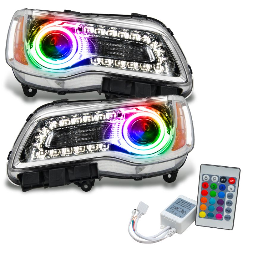 Oracle Lighting 7728-504 SMD Pre-Assembled Headlights, Non-HID, Chrome Bezel, ColorSHIFT(tm) - Simple