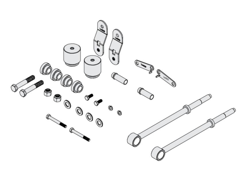 ICON 64000 05-07 Ford F-250/F-350 Front 4.5in Box Kit