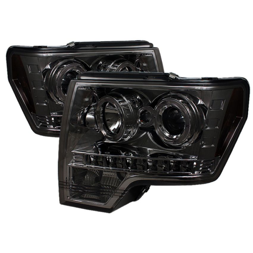 SPYDER 5010254 Projector Headlights - LED Halo - Smoke