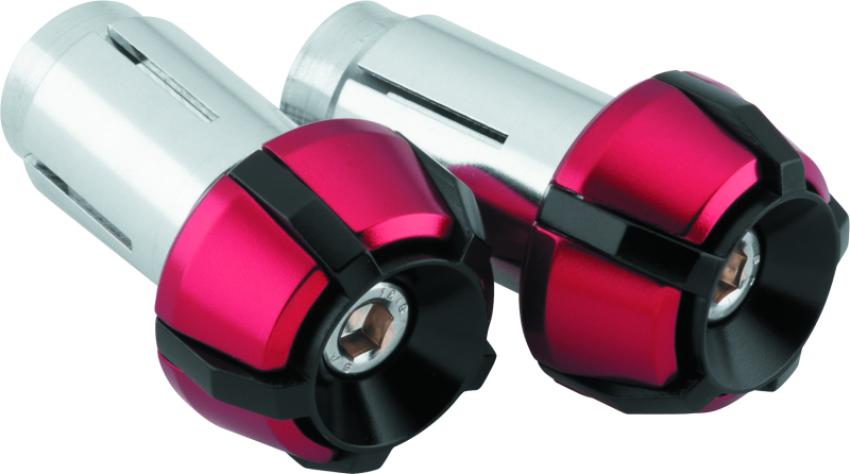 BikeMaster 152152 Anti-Vibration Bar Ends - Black/Red