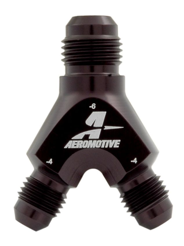 AEROMOTIVE AFS15671 Y-Block Fitting - 6an to 2 x -4an