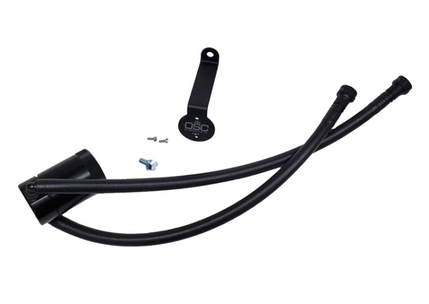 J&L 20-21 Chevy Silverado/GMC Sierra 2500/3500 6.6L Drivers Side Oil Separator 3.0 - Black Anodized
