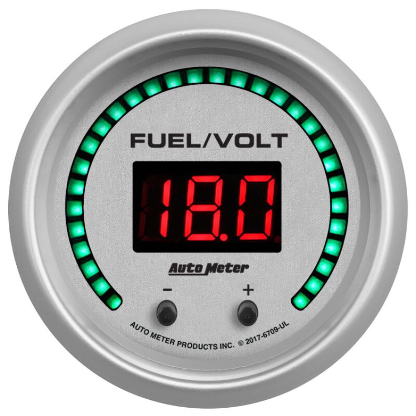 AutoMeter 6709-UL GAUGE, FUEL/VOLT, 2 1/16