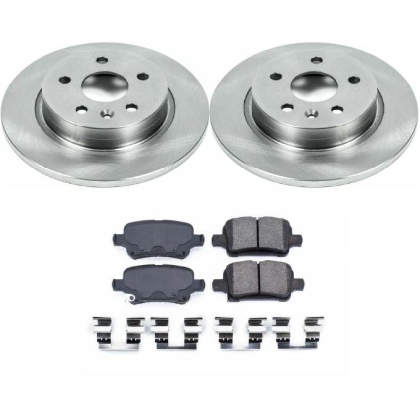 PowerStop KOE7896 OE Stock Replacement Low-Dust Ceramic Brake Pad and Rotor Kit