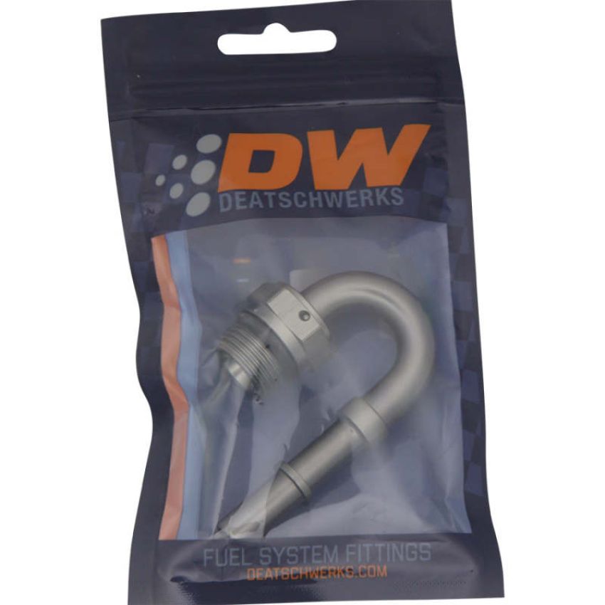 DeatschWerks 6-02-0116 8AN ORB Male to 3/8IN Male EFI Quick Connect Adapter 180 Deg.