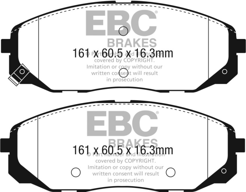 EBC Brakes DP63061 6000 Series Greenstuff Truck/SUV Brakes Disc Pads