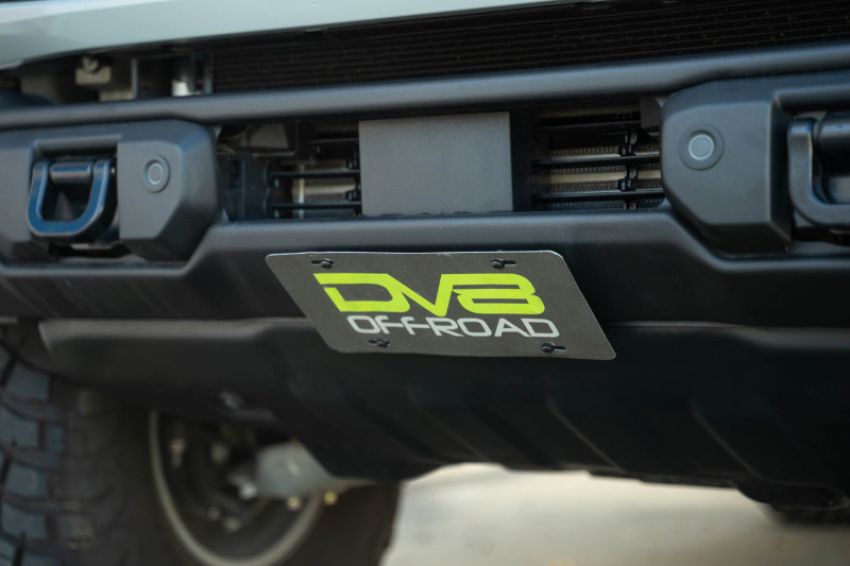 DV8 Offroad LPBR-05 Ford Bronco Capable Bumper Slanted Front License Plate Mount